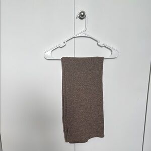 Brown Ribbed Flare Sweats